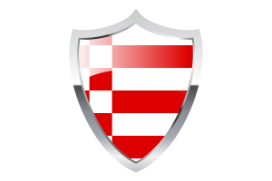 Bremen Flag with Medieval Heater Shield flag