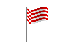 Waving Flag of Bremen flag