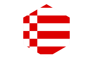 Bremen Flag Hexagon Shape flag