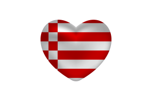 Love of Bremen Heart Shape flag