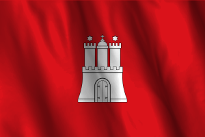 National Flag of Hamburg flag