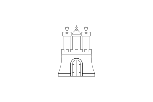 Emblem of Hamburg flag
