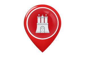 Hamburg Flag Map Pin Icon flag
