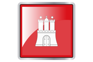 Hamburg Flag Square icon flag