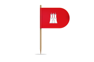Hamburg Flag for Desk, Table flag