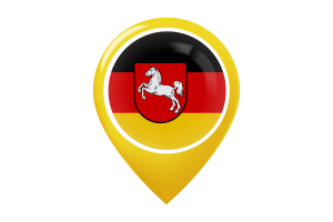 Lower Saxony Flag Map Pin Icon flag