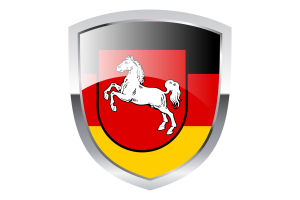 National Flag of Lower Saxony Clipart flag