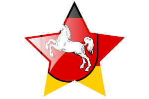 Lower Saxony Flag Star Icon flag