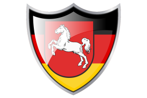 Shield with Flag of Lower Saxony flag