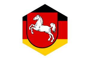 Lower Saxony Flag Hexagon Shape flag