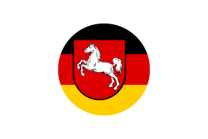 Lower Saxony Flag Circle Vector Free flag