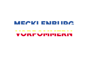 Mecklenburg-Vorpommern Text Art flag