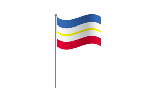 Waving Flag of Mecklenburg-Vorpommern flag
