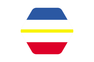 Mecklenburg-Vorpommern Flag Illustration Hexagon Rounded Shape flag