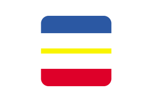 Mecklenburg-Vorpommern Flag Square Rounded Shape flag