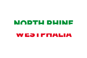North Rhine-Westphalia Text Art flag