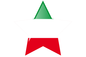 North Rhine-Westphalia Flag Star Icon flag