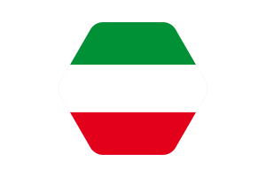 North Rhine-Westphalia Flag Illustration Hexagon Rounded Shape flag