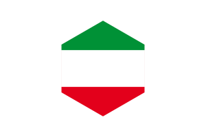 North Rhine-Westphalia Flag Hexagon Shape flag