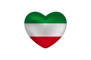 Love of North Rhine-Westphalia Heart Shape flag