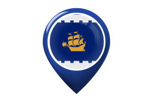 Quebec Flag Map Pin Icon flag