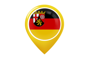 Rhineland-Palatinate Flag Map Pin Icon flag