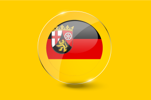 Rhineland-Palatinate Flag Glossy Round Button flag