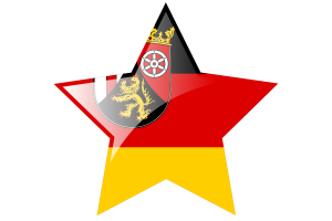 Rhineland-Palatinate Flag Star Icon flag