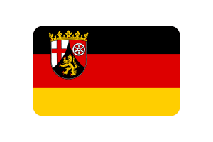 Rhineland-Palatinate Flag Rounded Rectangle Vector Illustration flag