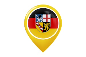 Saarland Flag Map Pin Icon flag