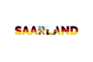 Saarland Text Art flag