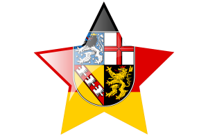 Saarland Flag Star Icon flag