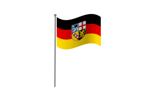 Waving Flag of Saarland flag