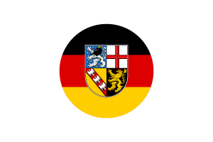 Saarland Flag Circle Vector Free flag