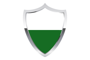 Saxony Flag with Medieval Heater Shield flag