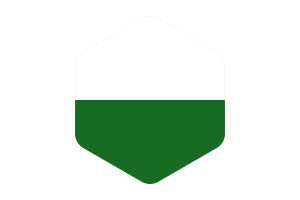 Saxony Flag Rounded Hexagon Shape flag