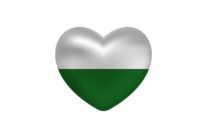 Love of Saxony Heart Shape flag