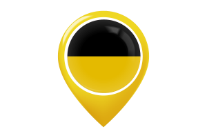 Saxony-Anhalt Flag Map Pin Icon flag