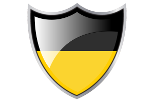 Shield with Flag of Saxony-Anhalt flag