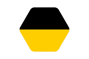 Saxony-Anhalt Flag Illustration Hexagon Rounded Shape flag