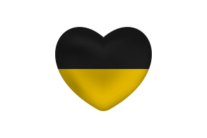 Love of Saxony-Anhalt Heart Shape flag