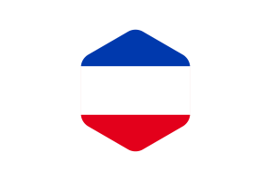 Schleswig-Holstein Flag Rounded Hexagon Shape flag