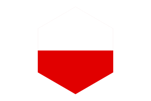 Thuringia Flag Hexagon Shape flag