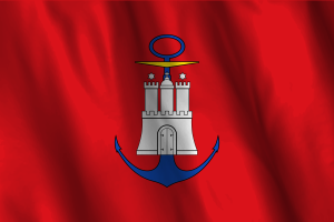 National Flag of Hamburg flag