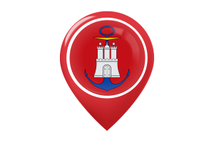 Hamburg Flag Map Pin Icon flag