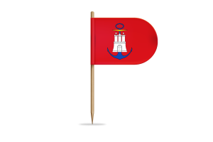 Hamburg Flag for Desk, Table flag