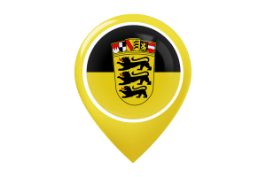 Baden-Württemberg Flag Map Pin Icon flag