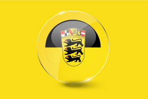 Baden-Württemberg Flag Glossy Round Button flag