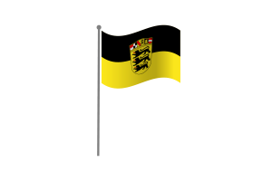 Waving Flag of Baden-Württemberg flag