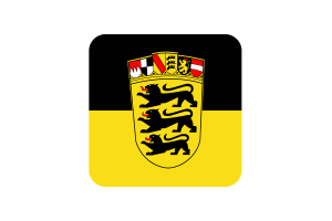 Baden-Württemberg Flag Square Rounded Shape flag